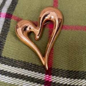 Vintage Monet Big Heart Brooch Pin